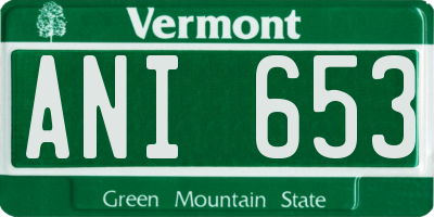 VT license plate ANI653