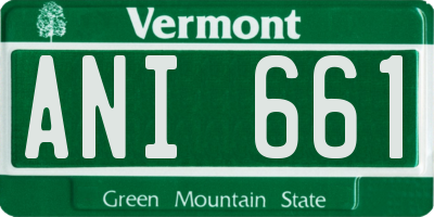 VT license plate ANI661