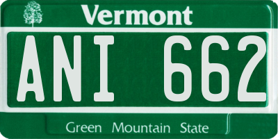 VT license plate ANI662