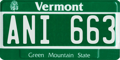 VT license plate ANI663