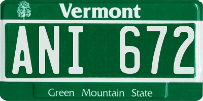 VT license plate ANI672