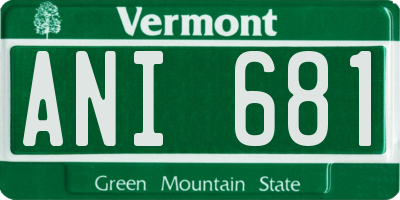 VT license plate ANI681