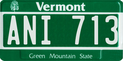 VT license plate ANI713