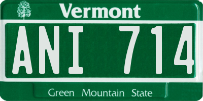 VT license plate ANI714