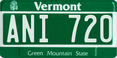 VT license plate ANI720