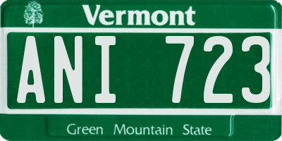 VT license plate ANI723