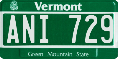 VT license plate ANI729