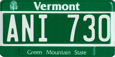 VT license plate ANI730