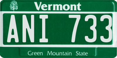 VT license plate ANI733