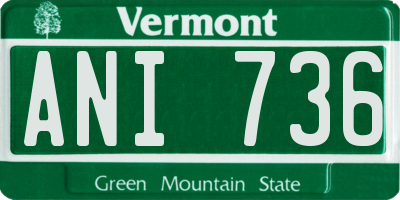 VT license plate ANI736