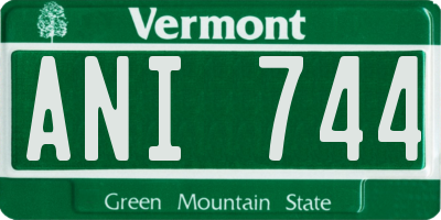 VT license plate ANI744