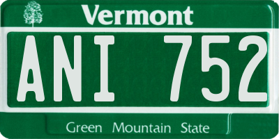 VT license plate ANI752