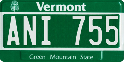 VT license plate ANI755