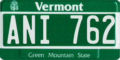 VT license plate ANI762