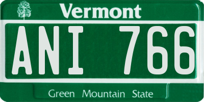 VT license plate ANI766