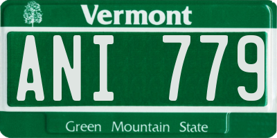 VT license plate ANI779