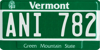 VT license plate ANI782
