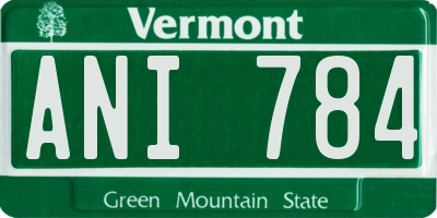 VT license plate ANI784