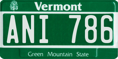 VT license plate ANI786