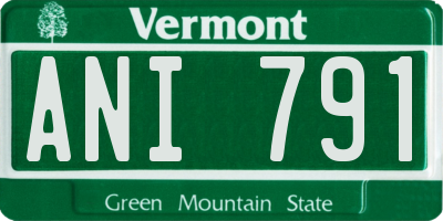 VT license plate ANI791
