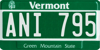 VT license plate ANI795