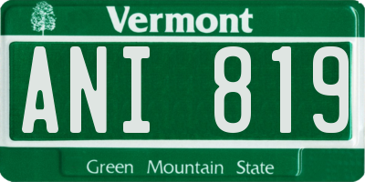 VT license plate ANI819