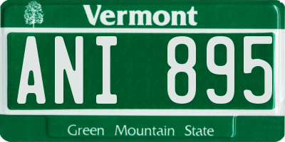 VT license plate ANI895