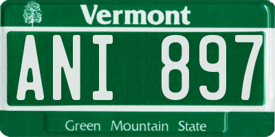 VT license plate ANI897
