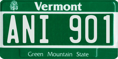 VT license plate ANI901