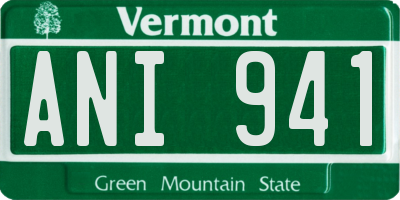 VT license plate ANI941
