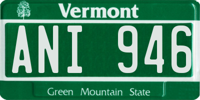 VT license plate ANI946