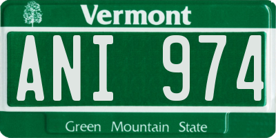 VT license plate ANI974