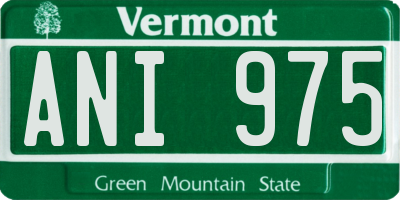 VT license plate ANI975