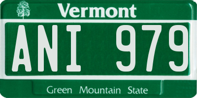 VT license plate ANI979