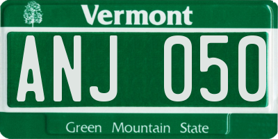VT license plate ANJ050