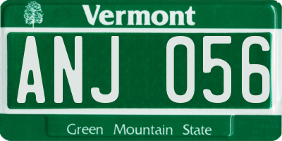 VT license plate ANJ056