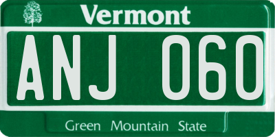 VT license plate ANJ060