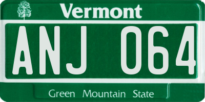 VT license plate ANJ064