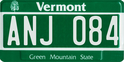 VT license plate ANJ084