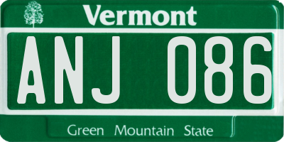 VT license plate ANJ086
