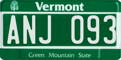 VT license plate ANJ093