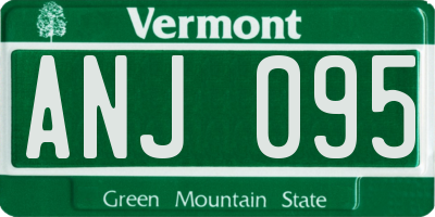 VT license plate ANJ095