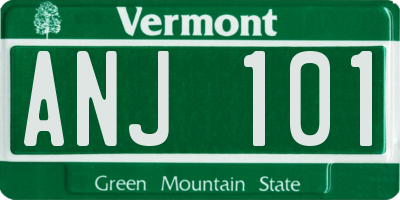 VT license plate ANJ101
