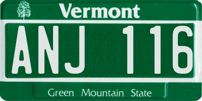 VT license plate ANJ116