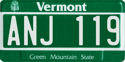 VT license plate ANJ119