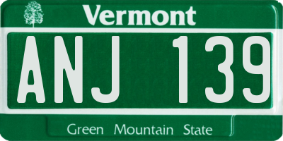 VT license plate ANJ139