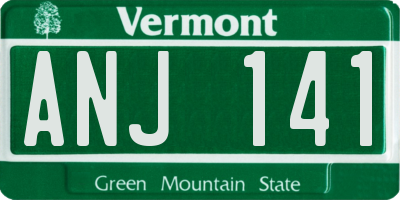 VT license plate ANJ141