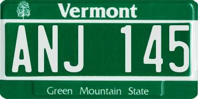 VT license plate ANJ145