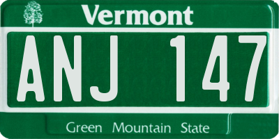 VT license plate ANJ147