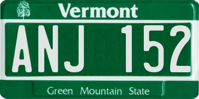VT license plate ANJ152